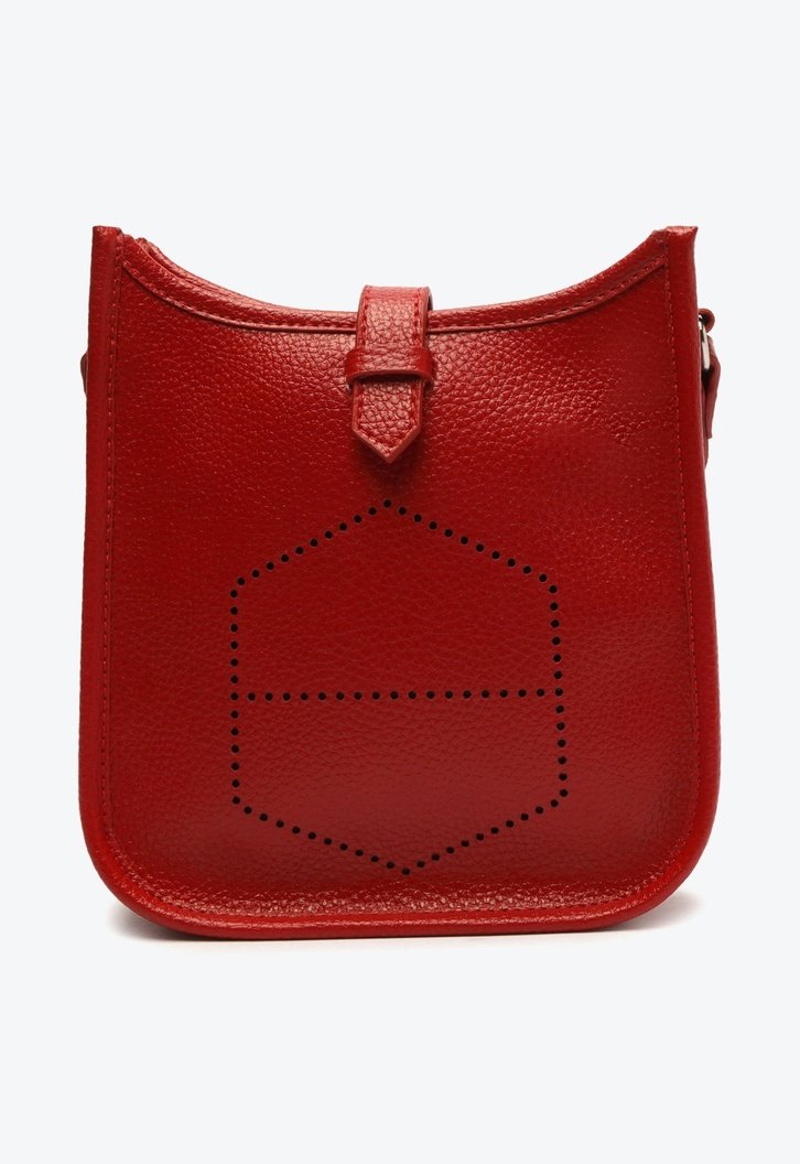 Bolsa Tiracolo Vermelha Média Logo Perfurado