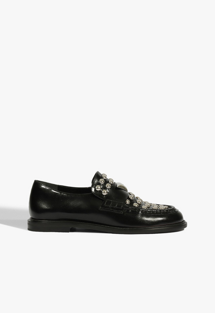 Mocassim Fresh Boho Couro Preto