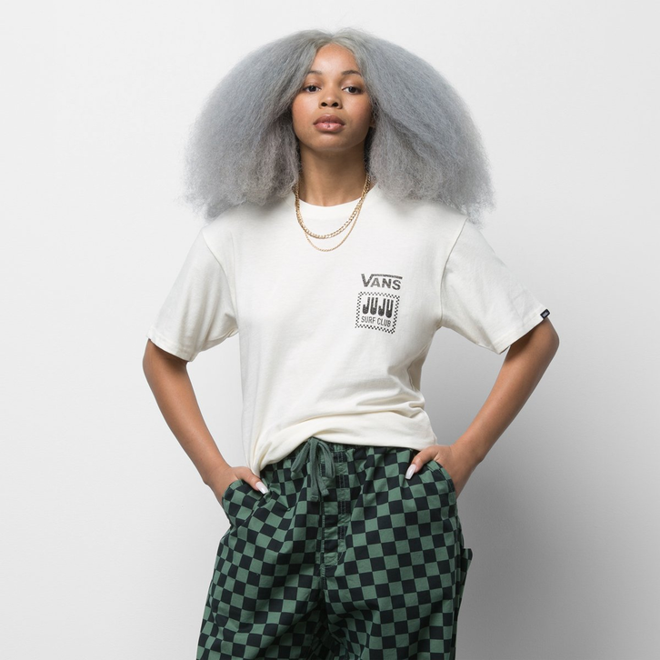 Camiseta Vans Ss X Juju Surf Club Antique White