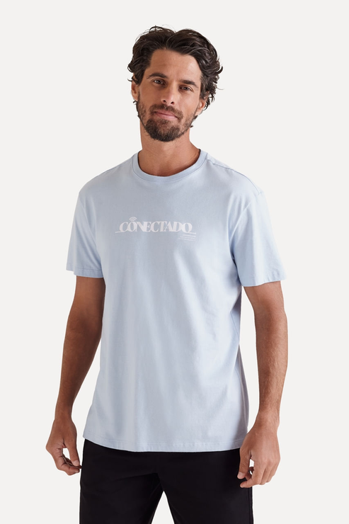 Camiseta Azul Reserva Estampa Conectado