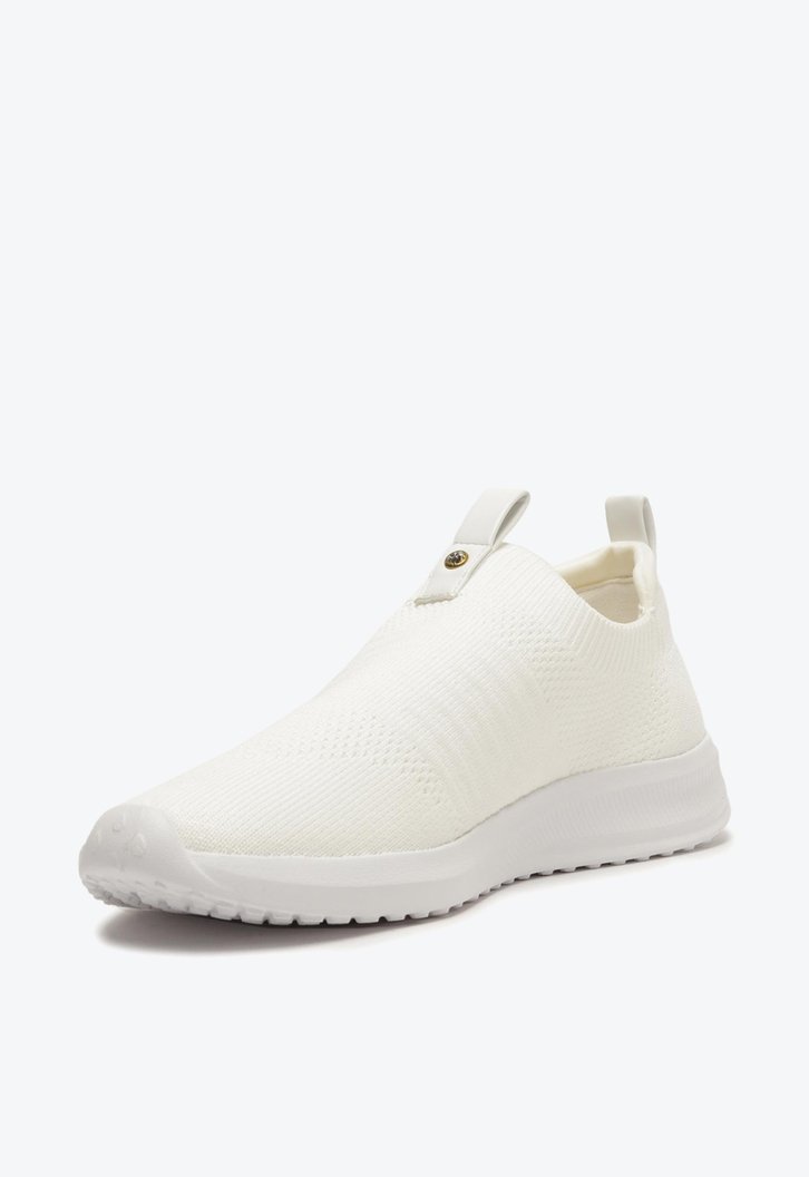 Tênis Slip On Branco Anacapri Knit Liso