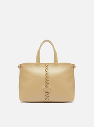 Bolsa Tote Bege Giorno Média Trançado