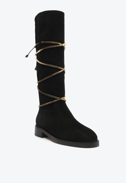 Bota Terrance Lace Camurça Preta
