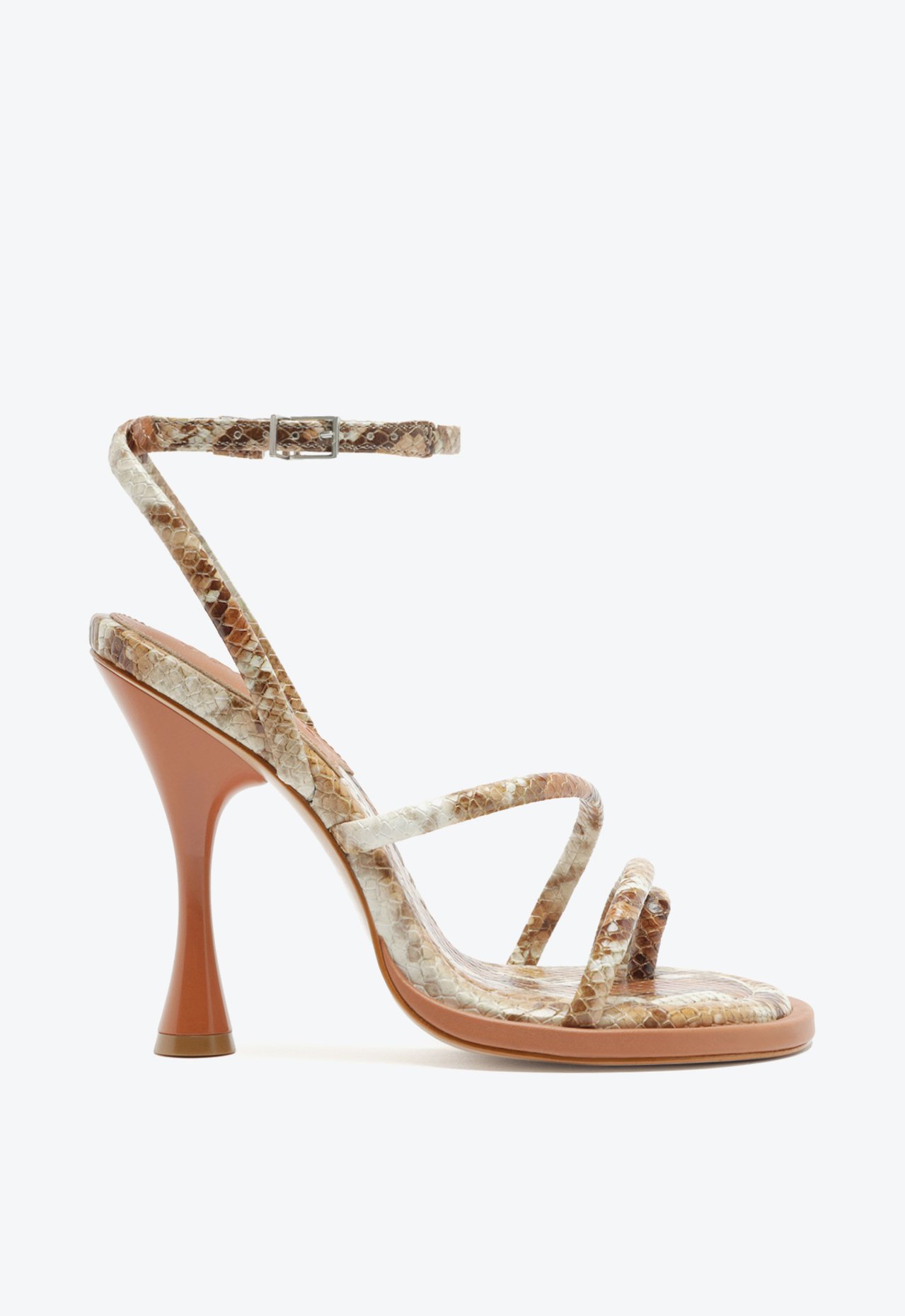 スムージー Sandália Caramelo Schutz Mila Snake | ZZ MALL