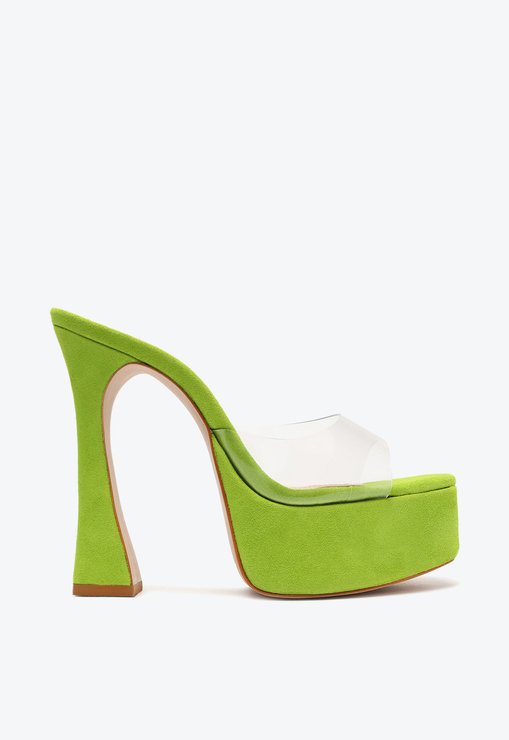 SANDÁLIA MULE VERDE SCHUTZ VINIL