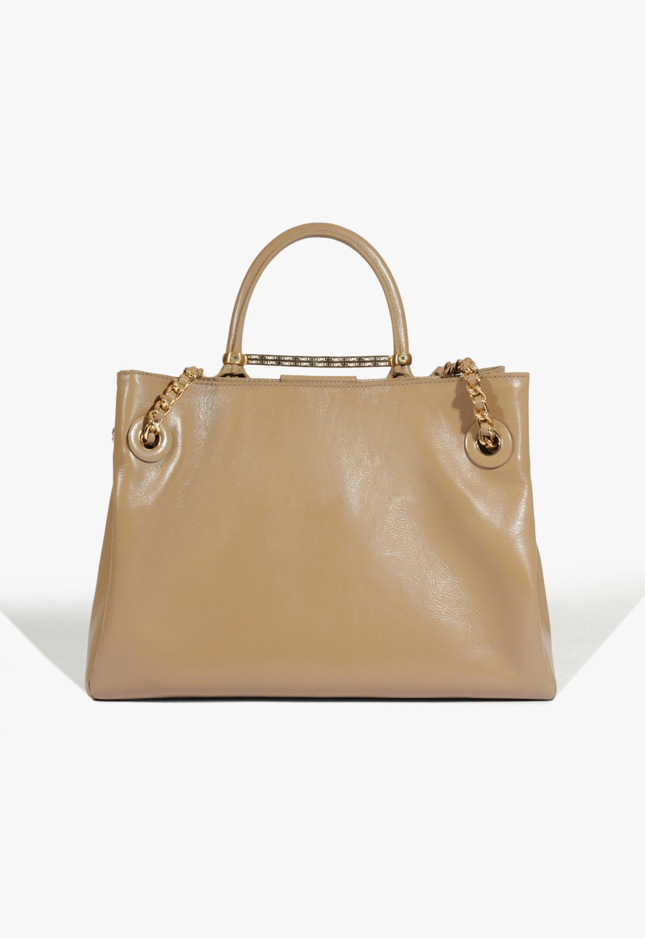 Bolsa Tote Crush Couro Marrom Clara | ZZ MALL