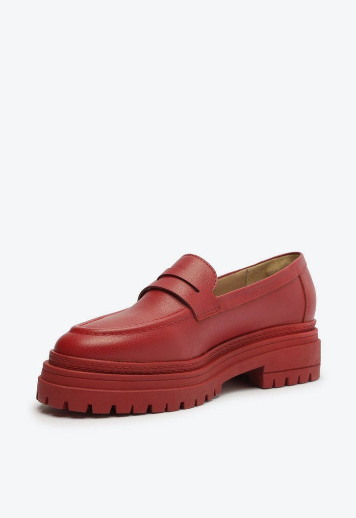 Mocassim Tratorado Vermelho Kiara