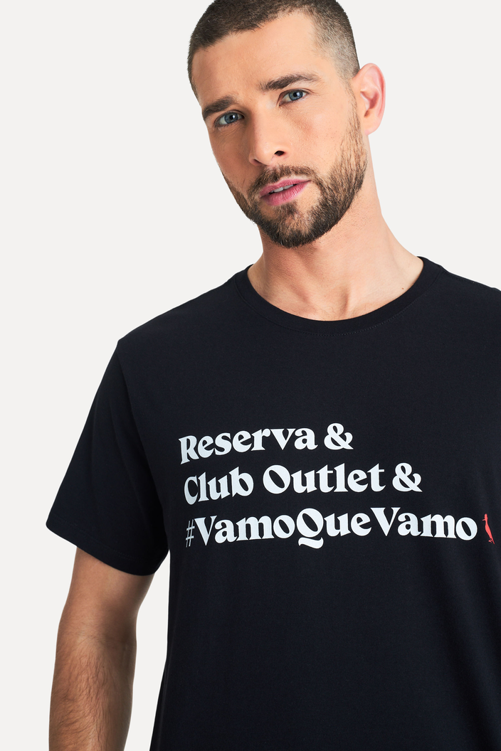 T-SHIRT PRETA RESERVA FACA VOCE MESMO 2.0