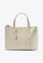 Bolsa Tote Branca Anacapri Média Lisa Chaveiro