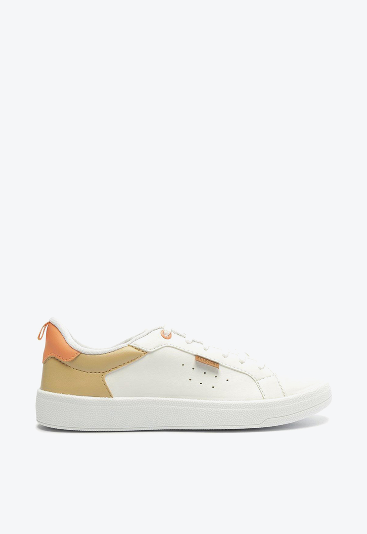 Tênis Casual Branco Anacapri Detalhe Amarelo
