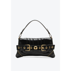Bolsa Preta Vicenza Shoulder Lien Grande