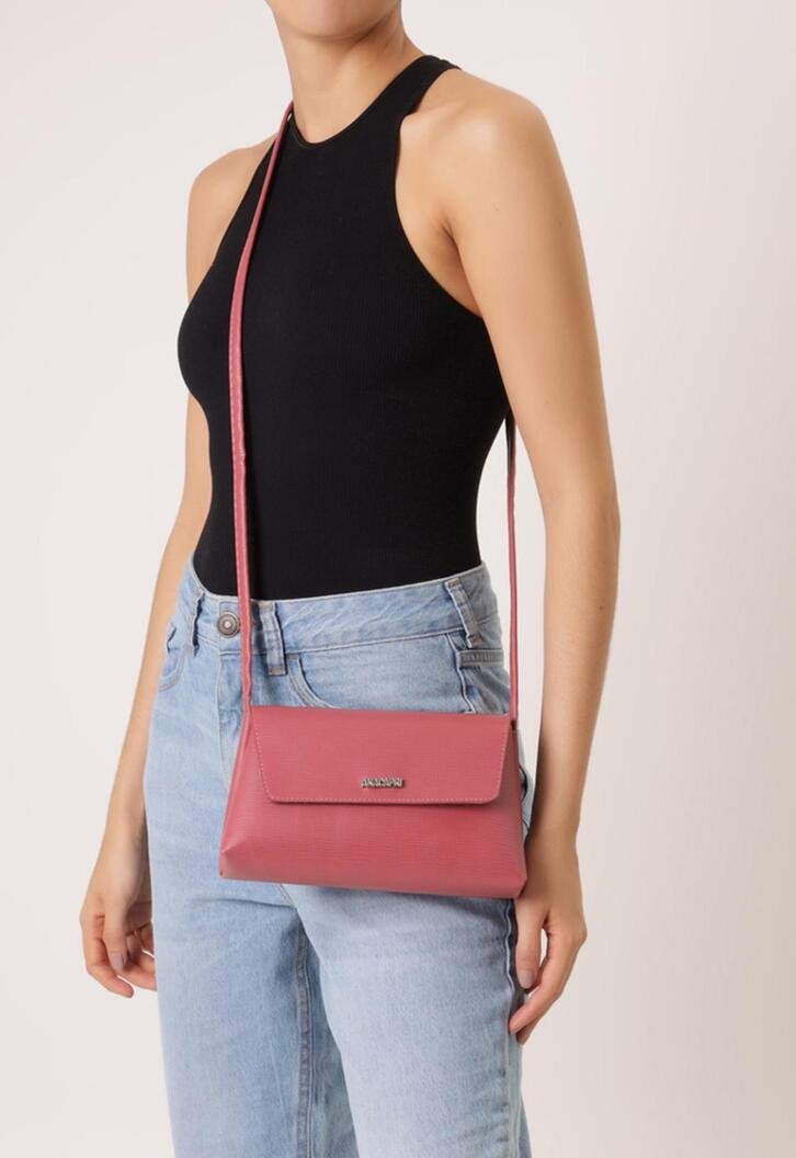 Crossbody Rosa Anacapri Aba Retangular Média