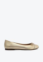 Sapatilha Dourada Anacapri Bico Quadrado Basic