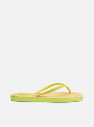 Chinelo De Dedo Amarelo Brizza Square Crochê
