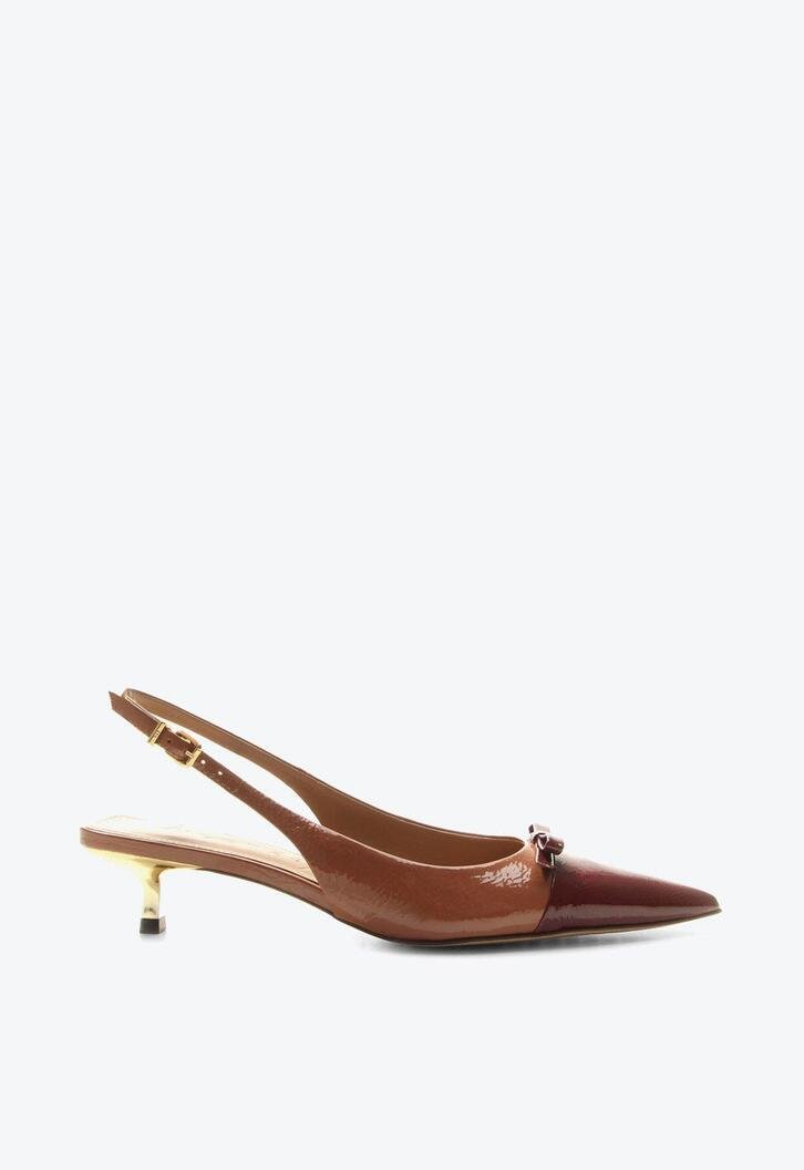 Slingback Cap Toe Leiria Marrom