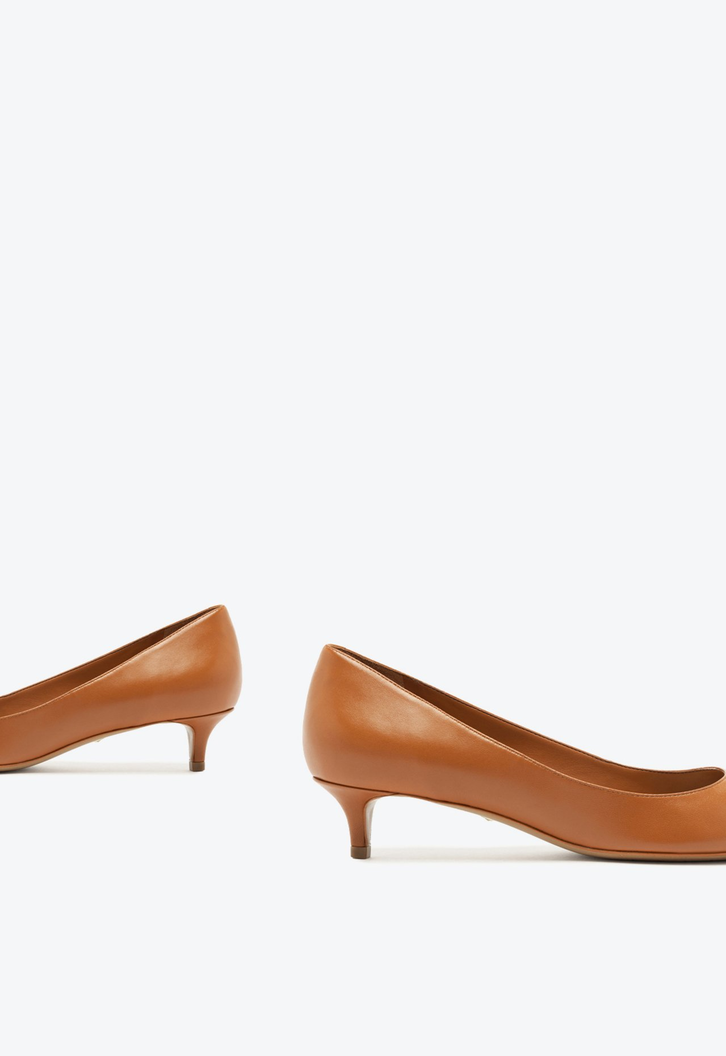 SAPATO SCARPIN LAURA MID VERNIZ MARROM