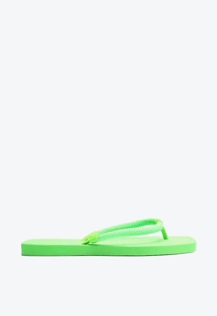 Chinelo Verde Neon Brizza Bico Quadrado Square