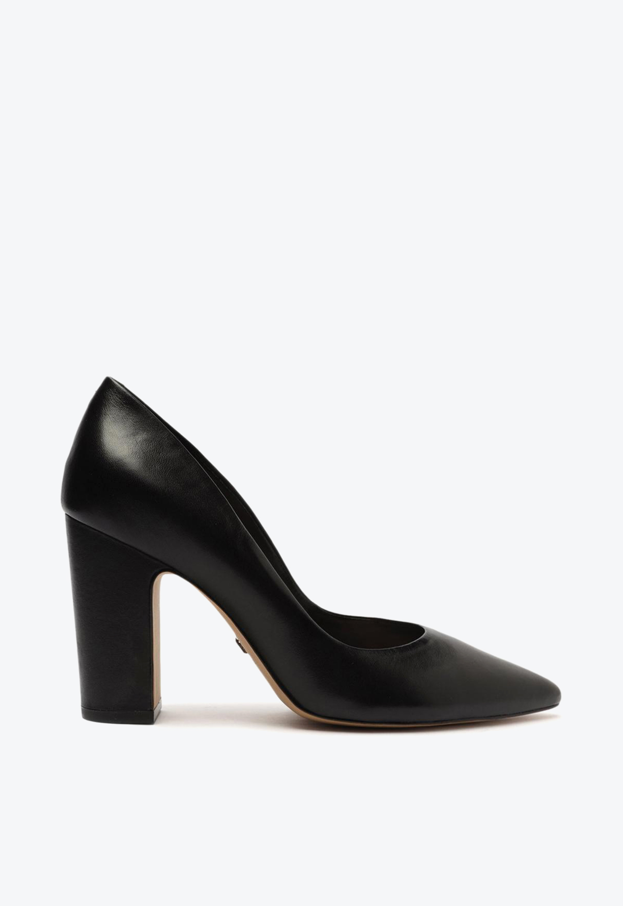 Scarpin Preto Arezzo Couro Salto Alto Bloco Scarpin Preto Arezzo Couro Salto Alto Bloco