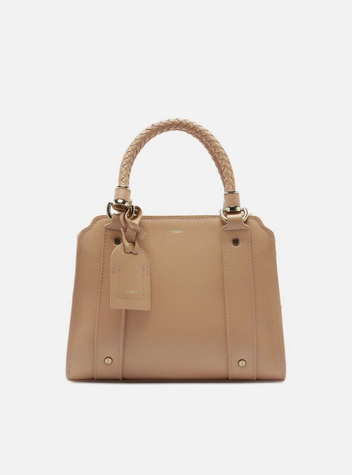 Bolsa Tote Couro Nude Piazza Média