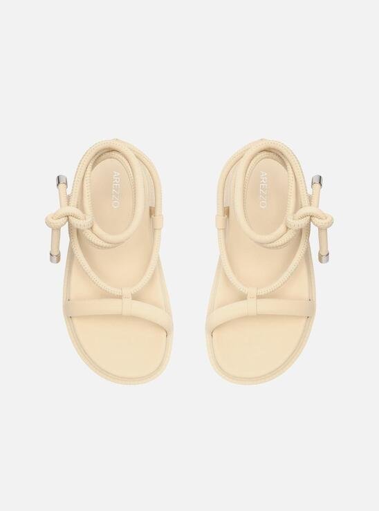 PAPETE OFF-WHITE AREZZO TRATORADA TIRAS AMARRAÇÃO