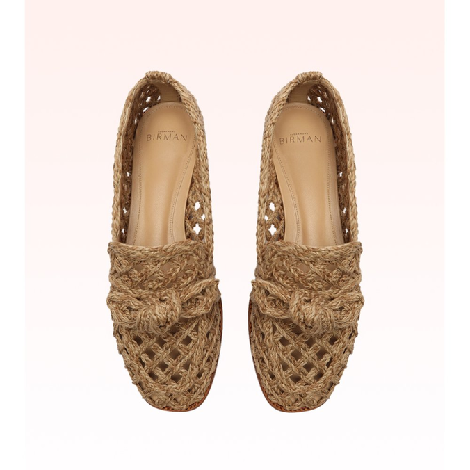Raffia Clarita Loafer Bege