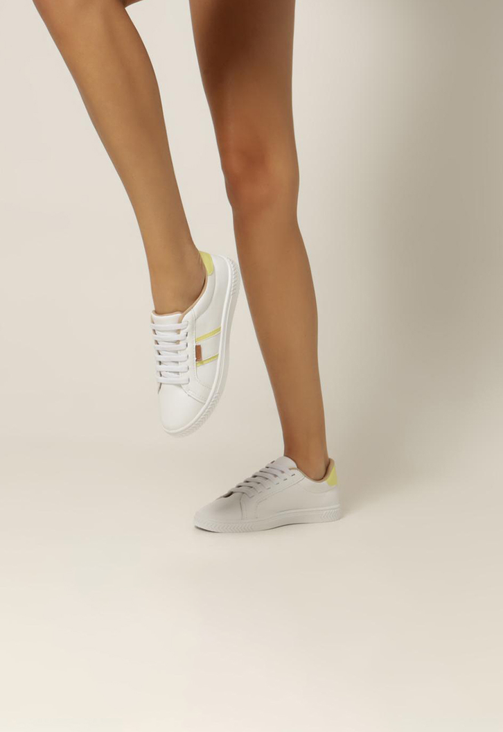 Tênis Branco Anacapri Detalhe Amarelo