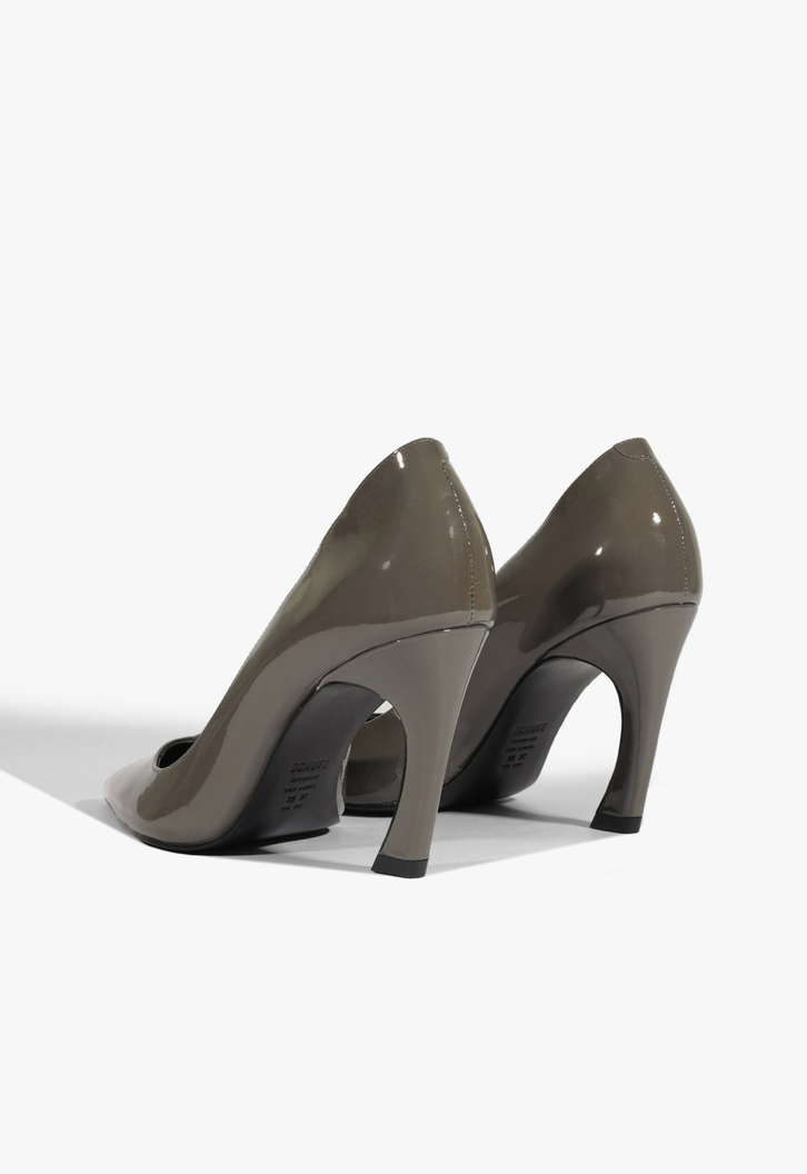 Scarpin Lexi Lo Couro Cinza