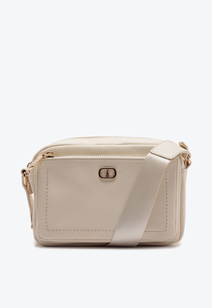 Bolsa Tiracolo Média Floater Gorgurão Branca