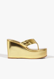Chinelo Plataforma Dourado