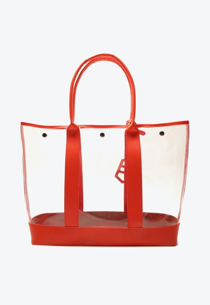 Bolsa Shopping Laranja Arezzo Grande Vinil