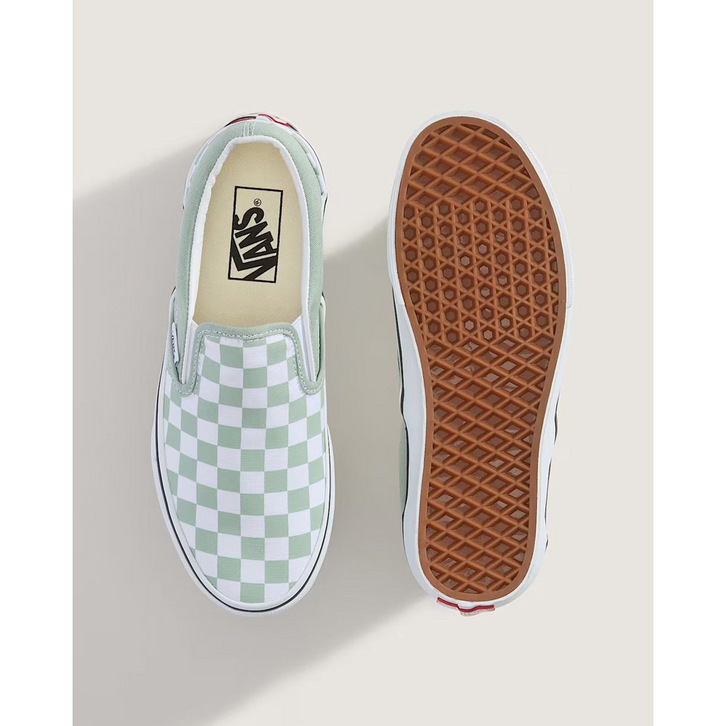 Tênis Slip-On Checkerboard Gray Olive