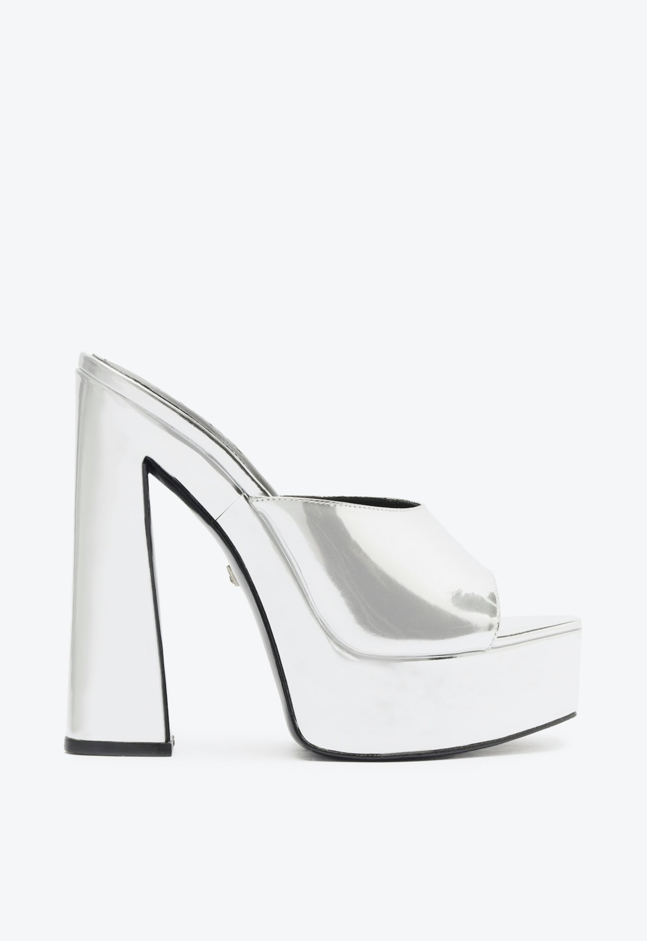 Sapato Mule Plataforma Prata Schutz New Wedge