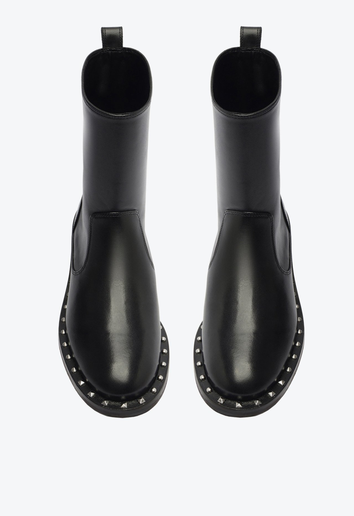 Bota Preta Schutz Bennie Mid Cal Couro | ZZ MALL