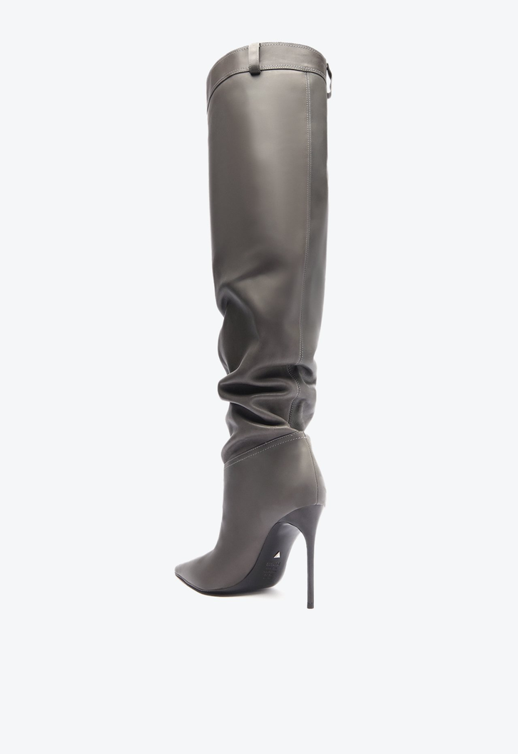 Bota Cinza Schutz Miranda Over The Knee Couro | ZZ MALL