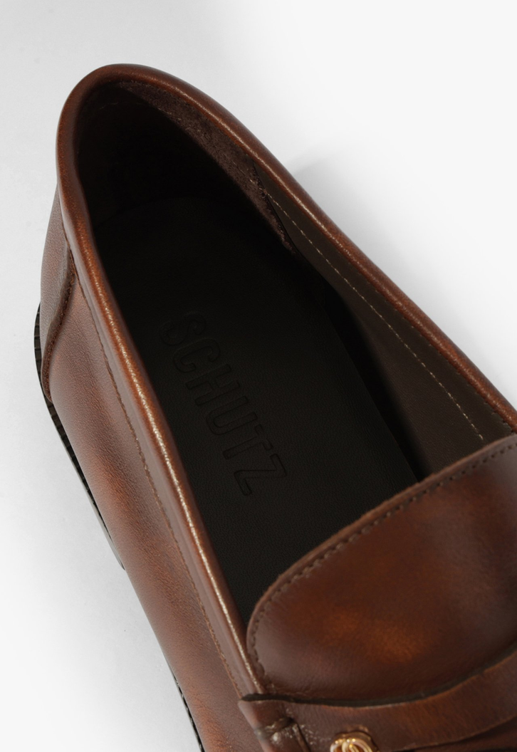 Mocassim Couro Marrom
