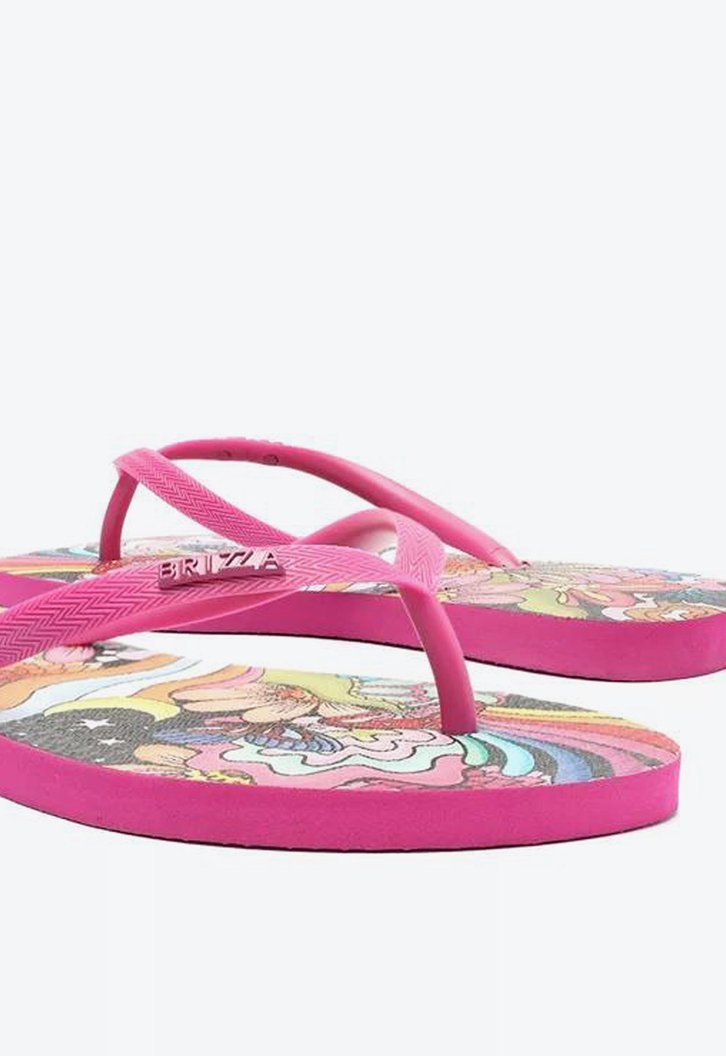 Chinelo De Dedo Roxo Brizza  Estampa Triya