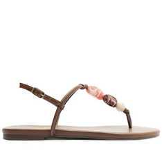 Rasteira Slim Pedrairias Marrom Cinamoon
