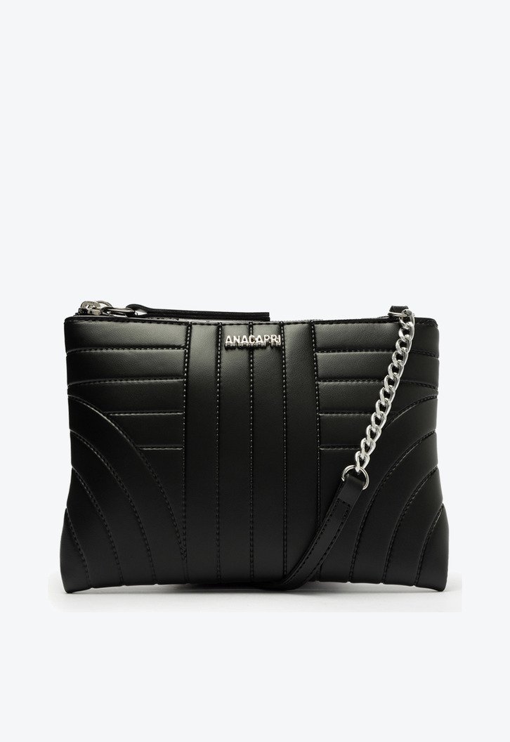 Bolsa Crossbody Preta Média Matelassê