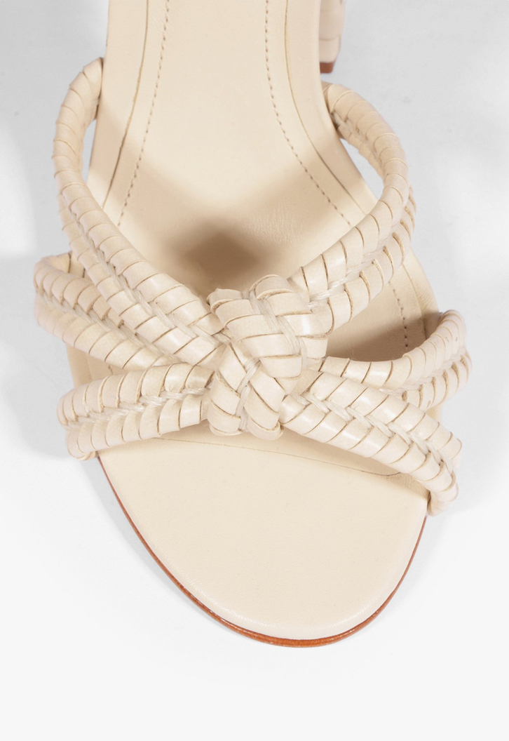 Sandália Kareena Woven Couro Off White