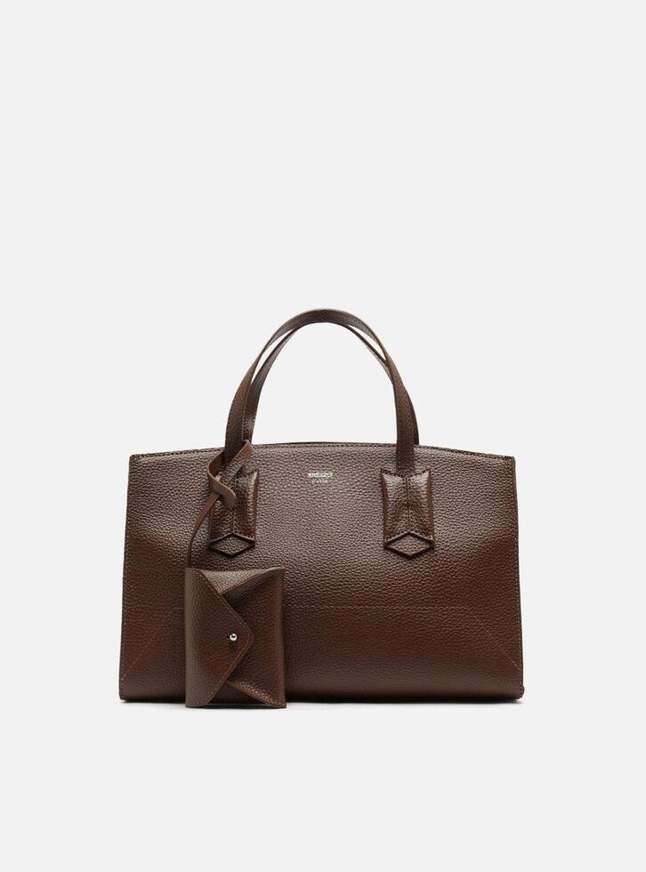 Bolsa Média Marrom Eco Floater Zíper Envelope