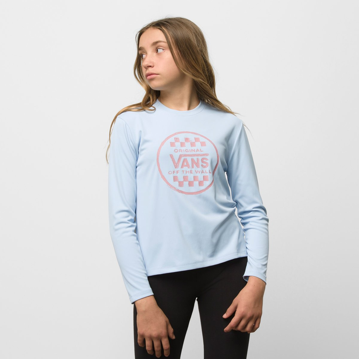 Camiseta Vans Circle Logo Ls Sun Shirt Cashmere Blue