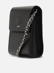 Mini Bolsa Porta-celular Preta Arezzo Couro Abraccio