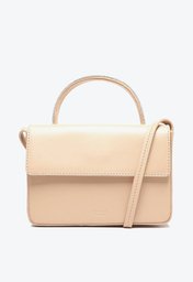 Bolsa Tiracolo Bege Arezzo Couro Pequena Strass