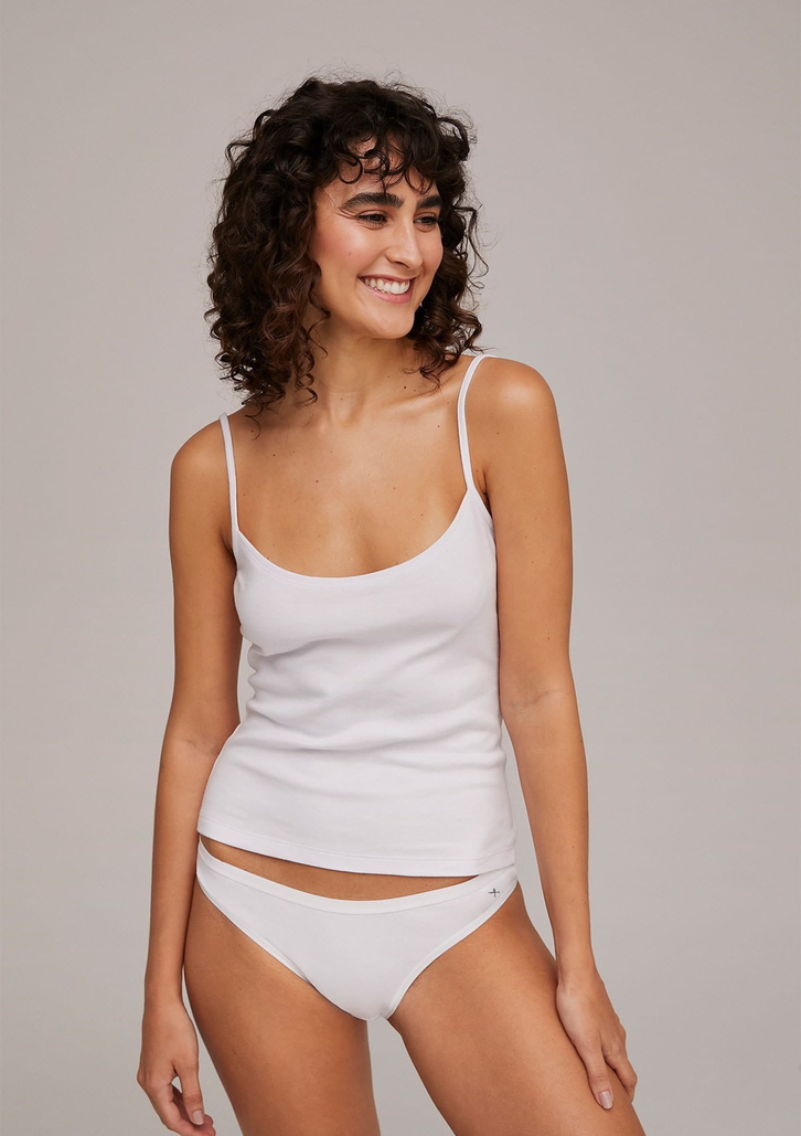 Kit 10 Calcinhas Básicas Brancas Hering Tanga Em Algodão