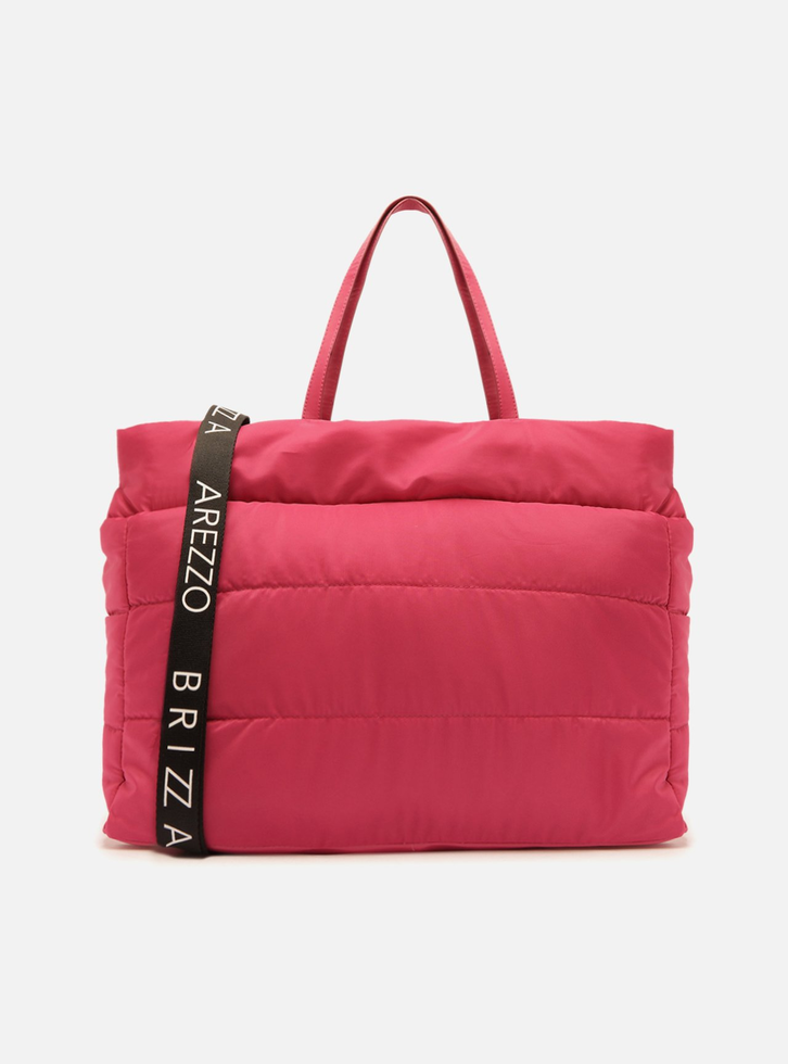 Bolsa Shopping Rosa Nylon Grande Brizza