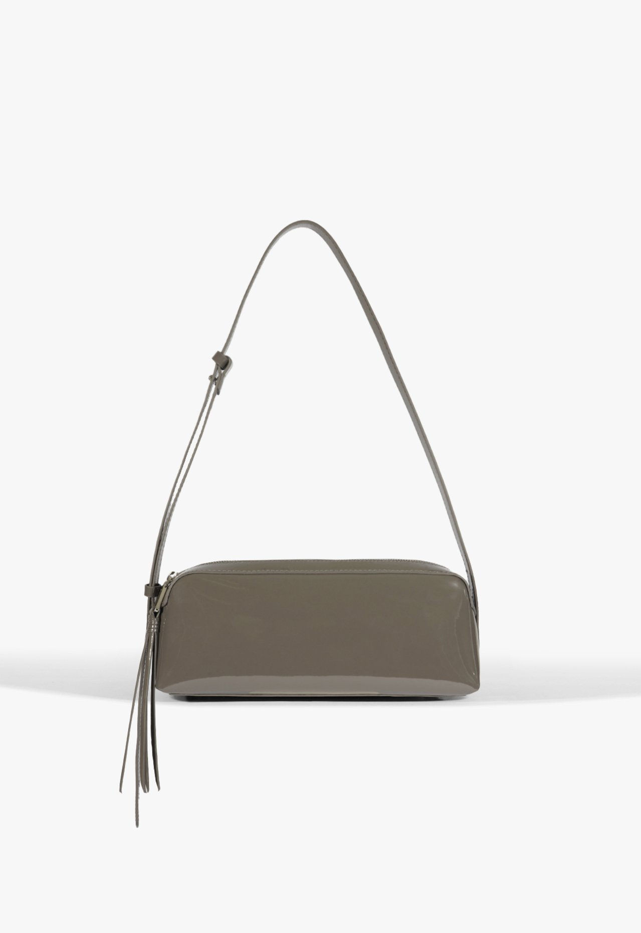 Bolsa Tiracolo Izzy Couro Verniz Cinza | ZZ MALL