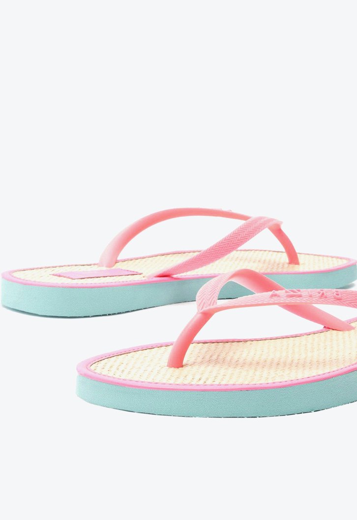 Chinelo De Dedo Rosa Brizza Chiclete Jelly Bico Redondo