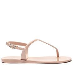 Sandália Rasteira Rosa Anacapri Blush Splash Cristais