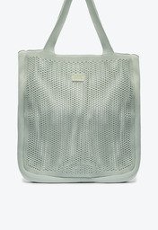 Bolsa Shopping Grande Knit Natural Verde