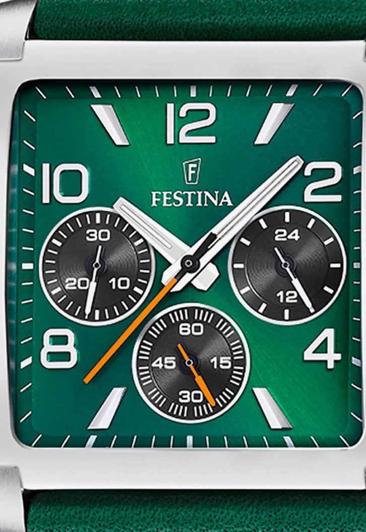 Relógio Verde Life By Vivara Festina Timeless Chronograph Masculino Couro